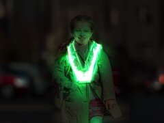 Leucht-Sicherheitsweste "Flex" Medium; LEDs: Grün