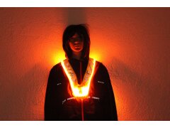 Leucht-Sicherheitsweste "Flex" Medium; LEDs: Orange