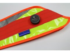 Leucht-Halsriemen Rot / Weiss 2.1