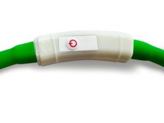 Leucht-Hundehalsband "Flex" 70 cm USB-C Weiss
