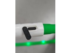 Leucht-Hundehalsband "Flex" 70 cm USB-C Weiss