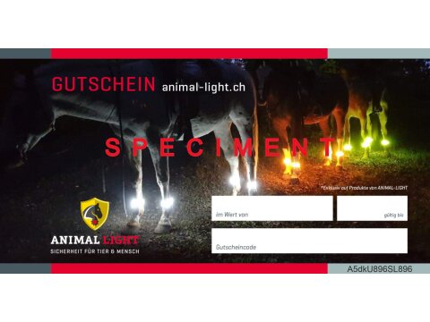 Gutschein "animal-light.ch" im Wert CHF 250.--
