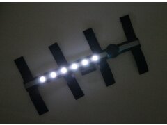 Leucht-Stirnband schwarz / weisse LEDs 2.0