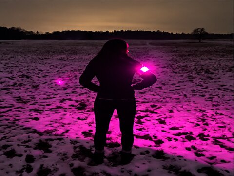 Leucht-Armbinde "Flex" Pink